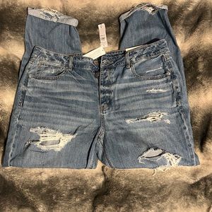 NWT American eagle tom girl distress jeans